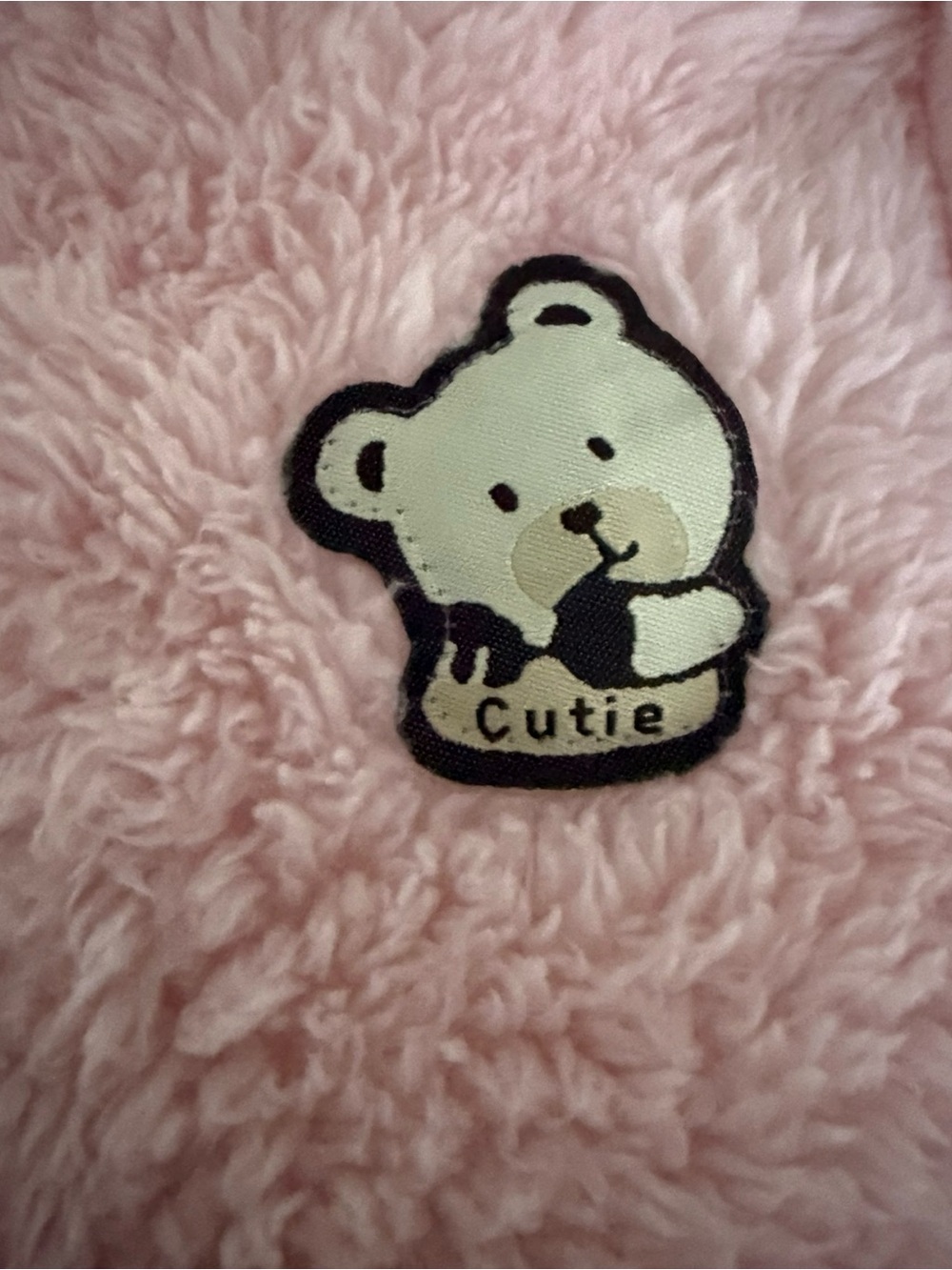 NWOT Pink Sherpa Baby Bear Hooded Snowsuit 0-3M Footed Bunting Cozy Winter - Picture 8 of 13
